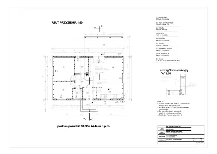 projekt techniczy - rzut przyziemia